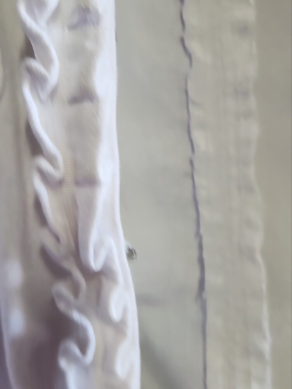 Ruby Rd. White Ruffle-Trim Denim Jacket - Picture 3 of 5
